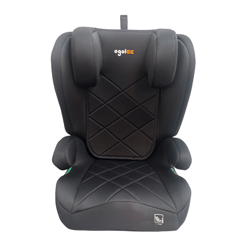 OG303B med isofix bilstol, grupp 2 3 bilstol, booster vikbar, svart med prägling