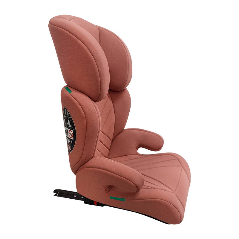 OG301 med isofix bilstol, grupp 2 3 bilstol, booster vikbar, rosa med prägling